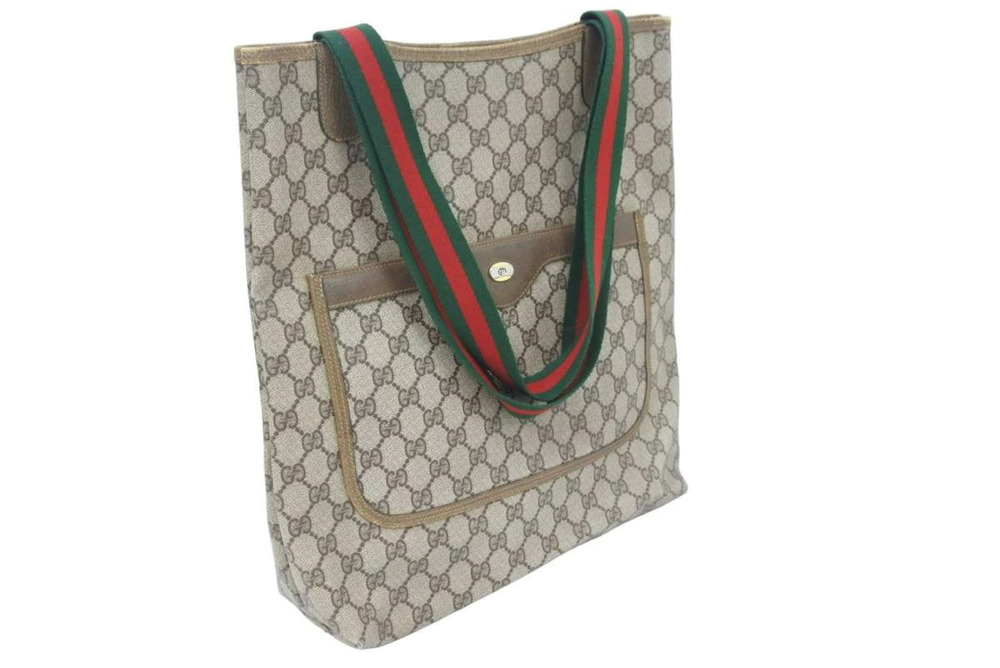 Gucci Bag Handbag Tote GG Leather Sherry Beige Cream Tan Cream